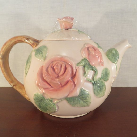 Fitz & Floyd DISPLAY ONLY Teapot Blushing Rose (109C) - Picture 2 of 11
